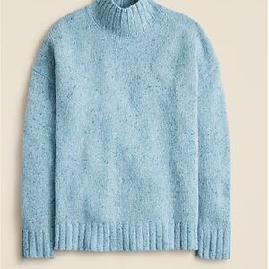 J. Crew Heathered Blue Turtleneck Sweater